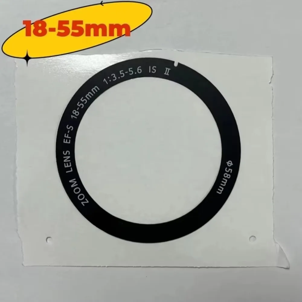 For Canon Zoom Lens EF-S 18-55mm II 2nd Generation Sticker Front Lens Press Pressure Decorative Label Ring Camera Repair Part