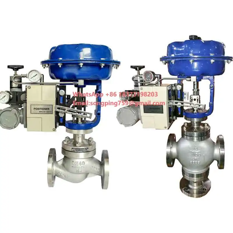 

COVNA Leak Proof SS304 316 3 Way Steam Valve With 4-20mA Positioner Diaphragm Pneumatic Actuator Control Globe Valves