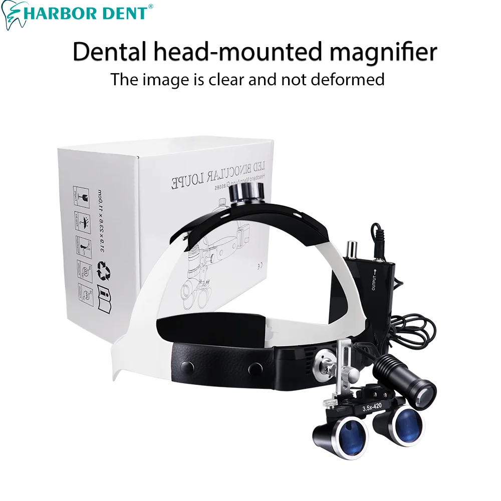 

Dental Loupes Head-Mounted 5W spotlight Headlamp with 2.5X/3.5X Binocular Dentist Magnifier Surgical Lamp Lab Medical