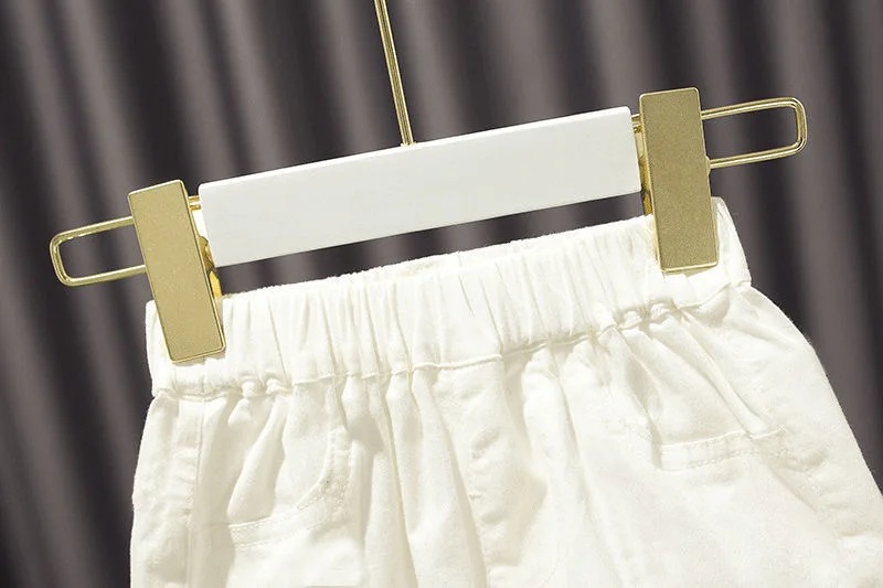 Mädchen-Outfit-Set 2026 Sommer-Kleidungssets Hohles Spitzen-Set Baby Lässiges Ärmelloses T-Shirt+Shorts Kinderkleidungssets Babykleidung – Detail 35