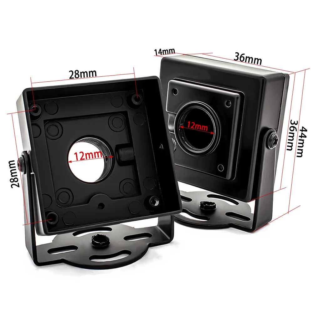 M12 Mount Mini Metal CCTV Camera Housing with Bracket for 32x32mm Board Module Indoor Security Surveillance Industria Camera