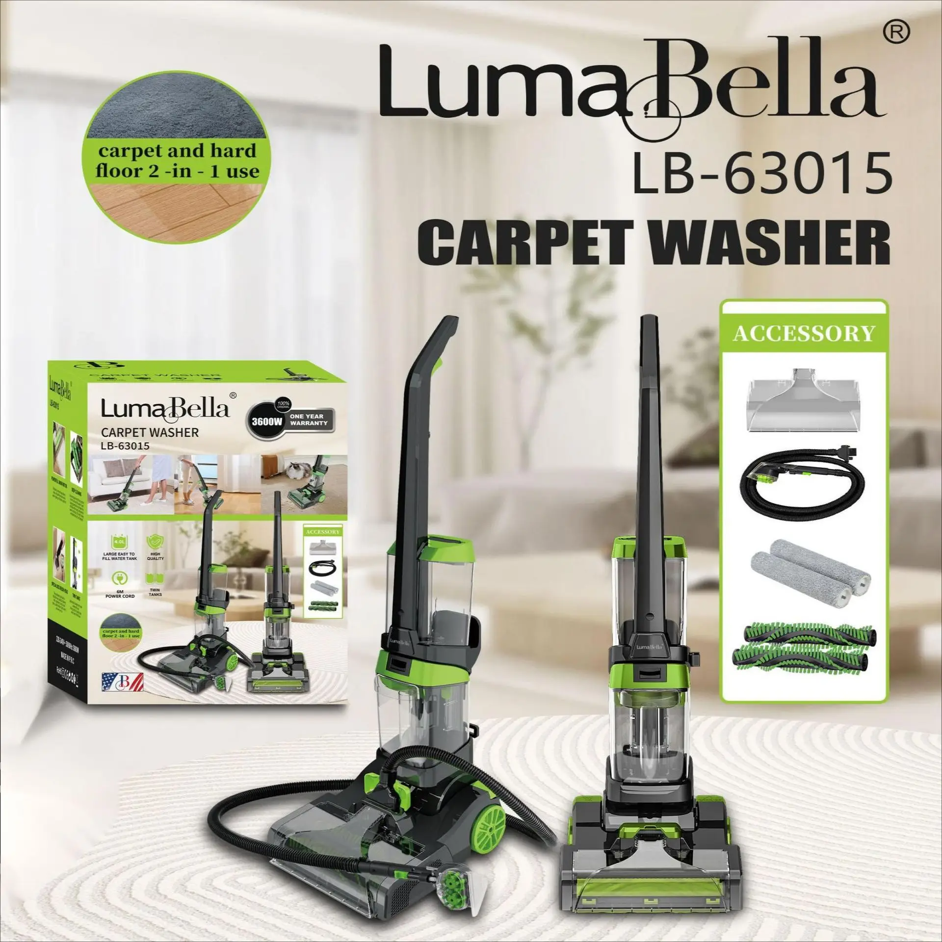 

Бытовая мощная мощная стиральная машина для влажной и сухой ковров, 6-метровая проводная машина для мытья полов