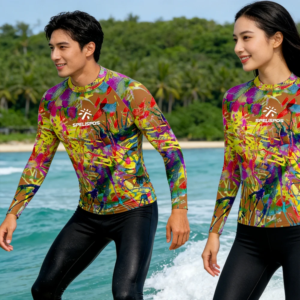 

Высококачественная мужская и женская одежда для серфинга с длинным рукавом, рашгард UPF50+, футболка для плавания, для пляжного спорта, туризма, рыбалки