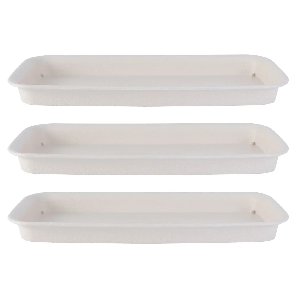 

3 Pcs Plants Flower Pot Tray Gardening Trays Supplies The Dish Plates Flowerpot Bottom White