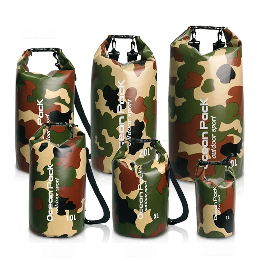 

PVC Waterproof Dry Bag Backpack Lightweight Floating Kayak Pack for River Drifting Torrent Kayaking Adjustable Shoulder Strap