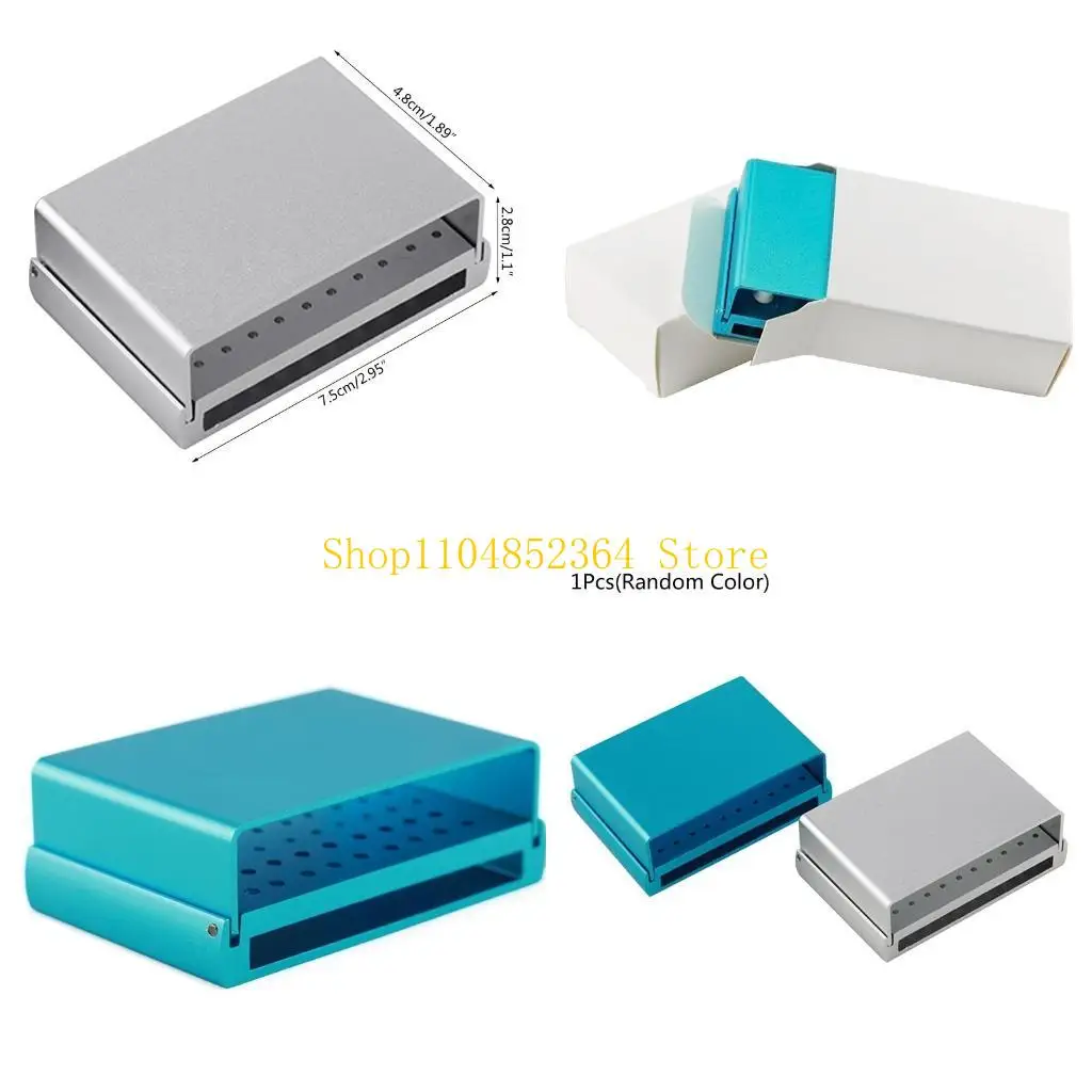 652f الألومنيوم سبيكة الأسنان حامل الحامل Stand 58 ثقوب AutoClave Orinfection Dental Bur منظم سهل الاستخدام من أجل BUR الإبر