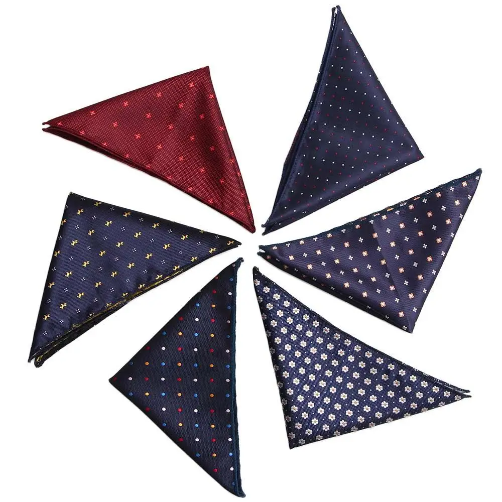 Floral Western Style Gentlemen Cotton Suit Accessories Handmade for Wedding Dress Party Handkerchief Pocket Square Hanky