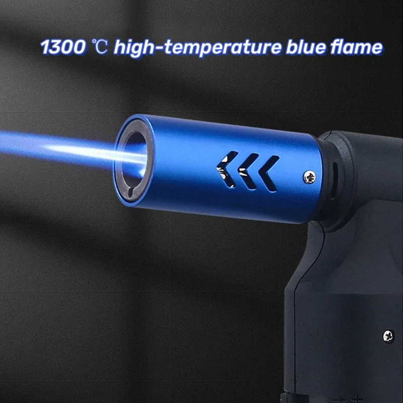 HONEST 360° Use Outdoor Windproof Metal Butane Gas Lighter Blue Flame Torch Jet Lighter BBQ Cigar Kitchen Welding Jewelry Tools