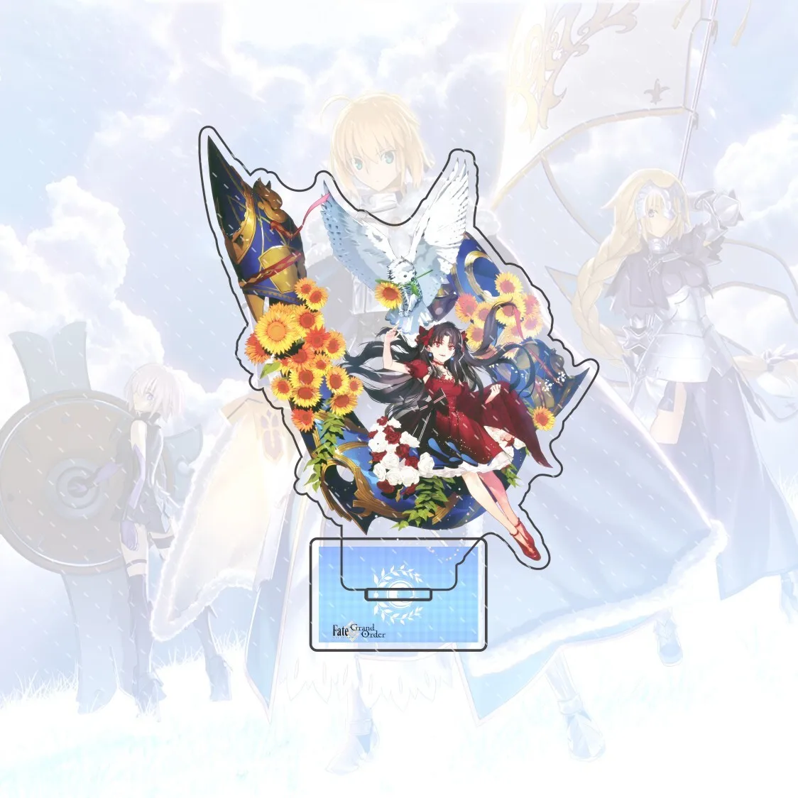 لعبة أنيمي مصير/الطلب الكبير 15 سم حامل شخصية أكريليك نموذج قوس سطح المكتب رف الكتب الديكور مجموعة هدية المروحة #3