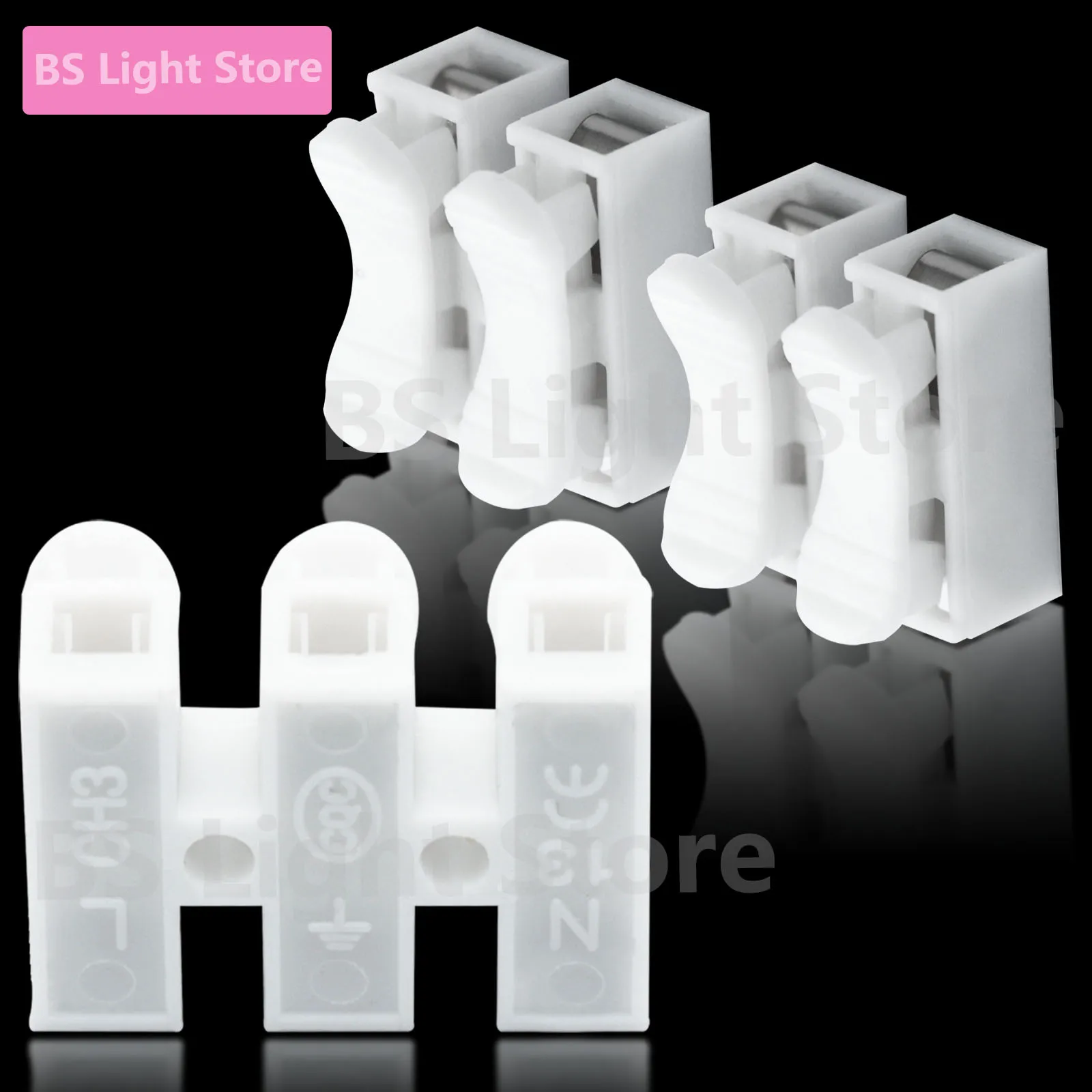 20pcs Quick Wire Connectors 2P 3P No Soldering Required Spring Clamp Cable Terminals Screwless Terminal Block for Electronics