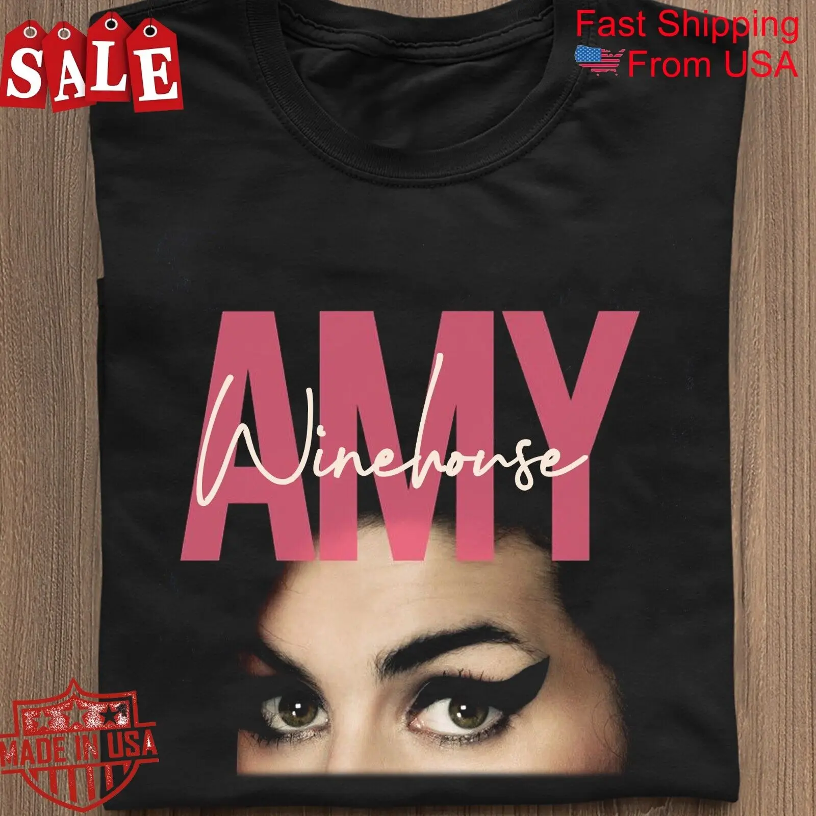 

Новинка Amy Winehouse eyes подарок для фанатов Унисекс Женская рубашка 1LU1264