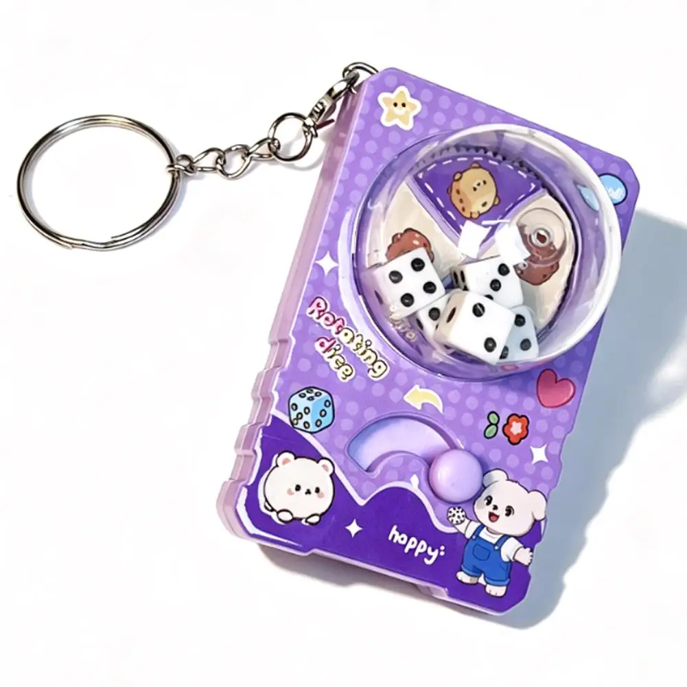 Portable Fidget Dice Keychain,Stress Relief Toy,Unique Gift Dice Gaming Stress Reliever Decision Maker Novelty Gift for Her Him