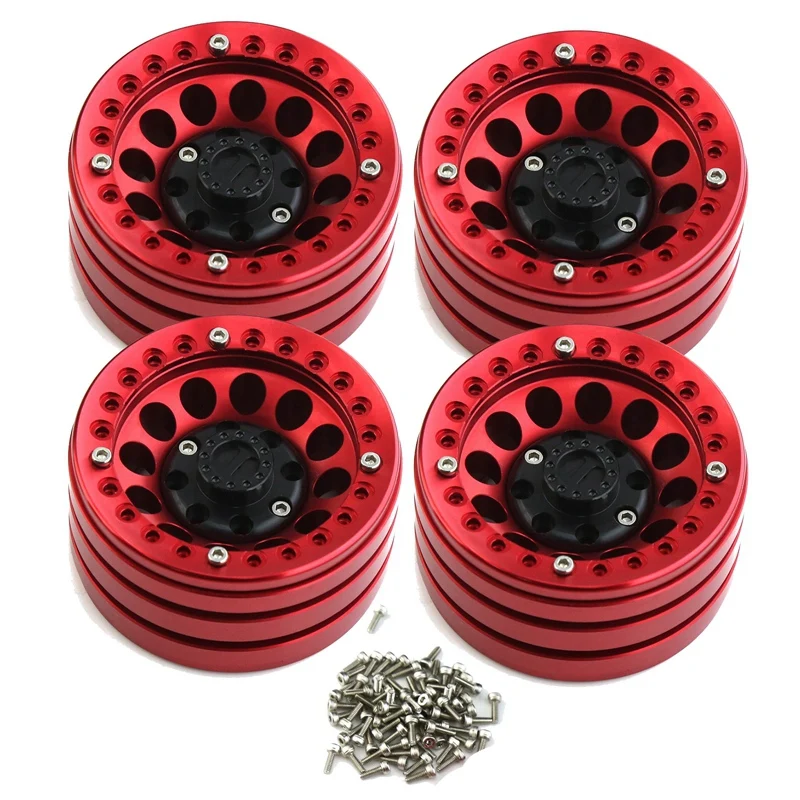 4 Pcs RC Crawler Car Wheel Rims Fit For 1/10 RC Crawler TRX4 RC4WD D90 Axial SCX10 90028 90035 90046 90047