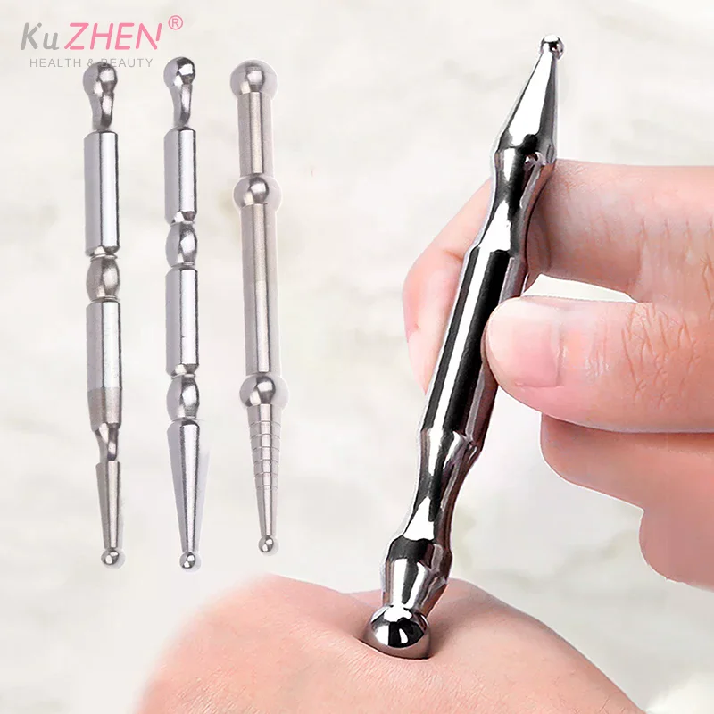 

Stainless Steel Acupuncture Pen, Facial Reflexology Tools Stainless Steel, Trigger Point Massager Tool, Deep Tissue Massage Tool