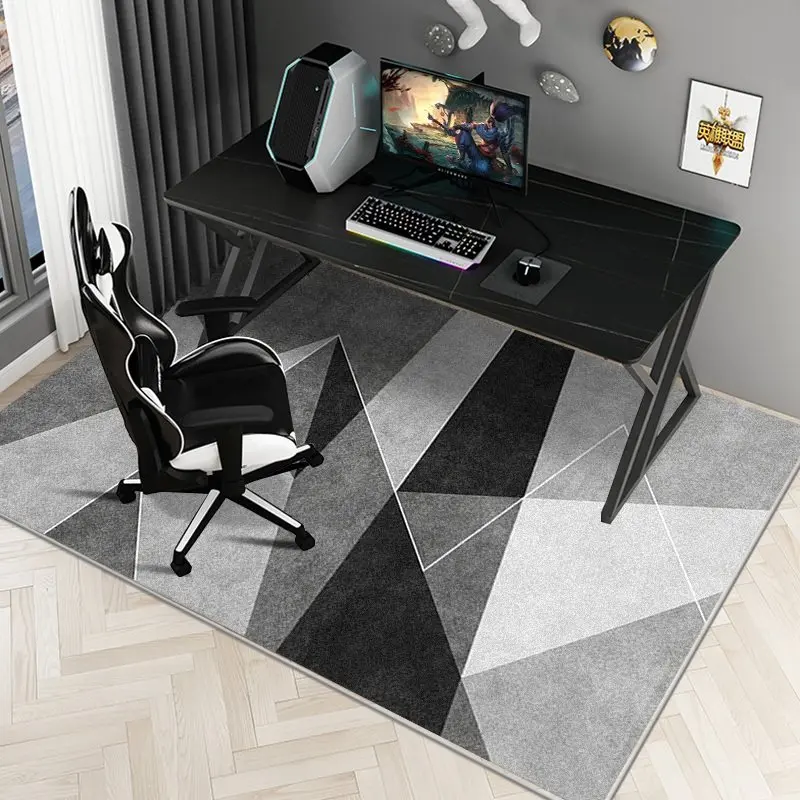 VIKAMA Simple e-Sports Chair Floor Mat Study Desk Computer Swivel Chair Carpet Bedroom Soiled Foot Mat Carpet Home Decor