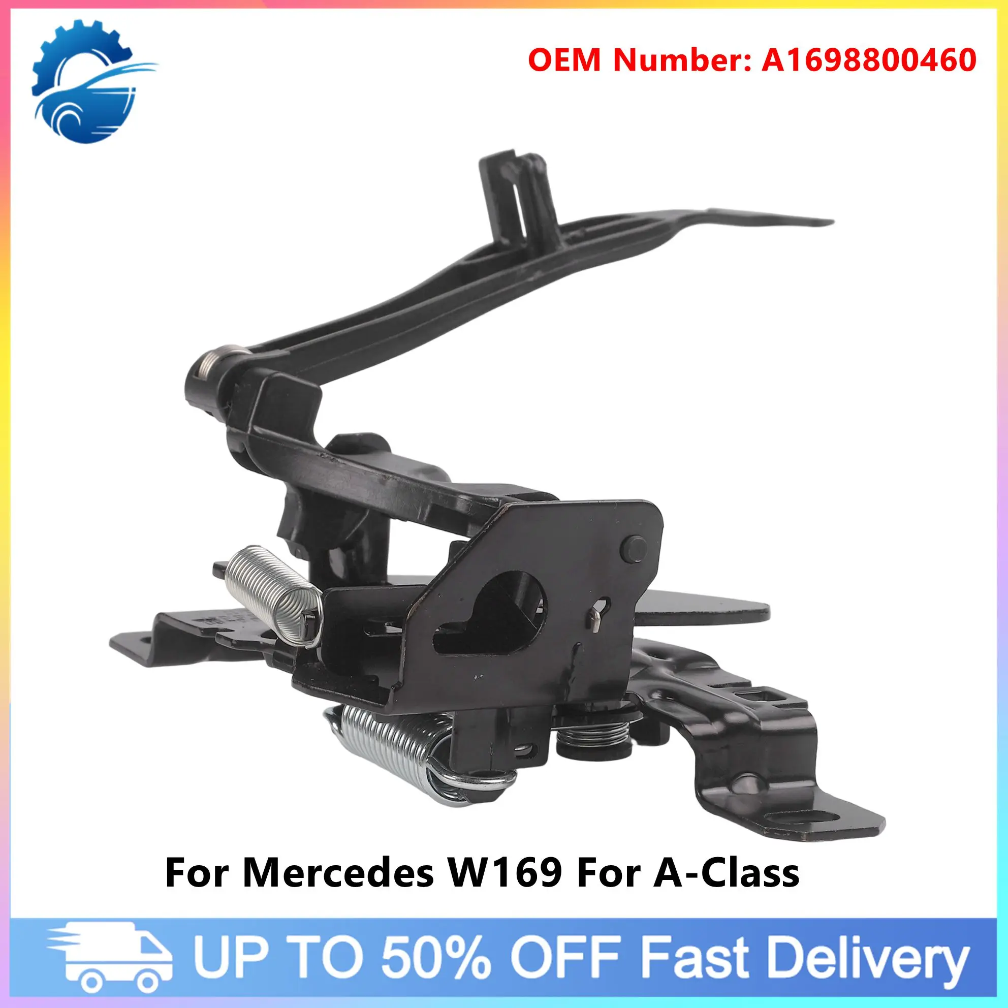 

Для Mercedes W169 класса A, ручка открывания капота с OEM-номером A1698800460, металлическая часть для замены, требует установки