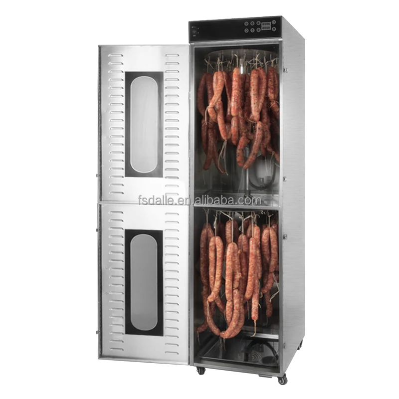 

Double Deck Commercial Rotary Large Capacity Sausages Biltongs Preserved Food Dewatering Processing Dehydrator