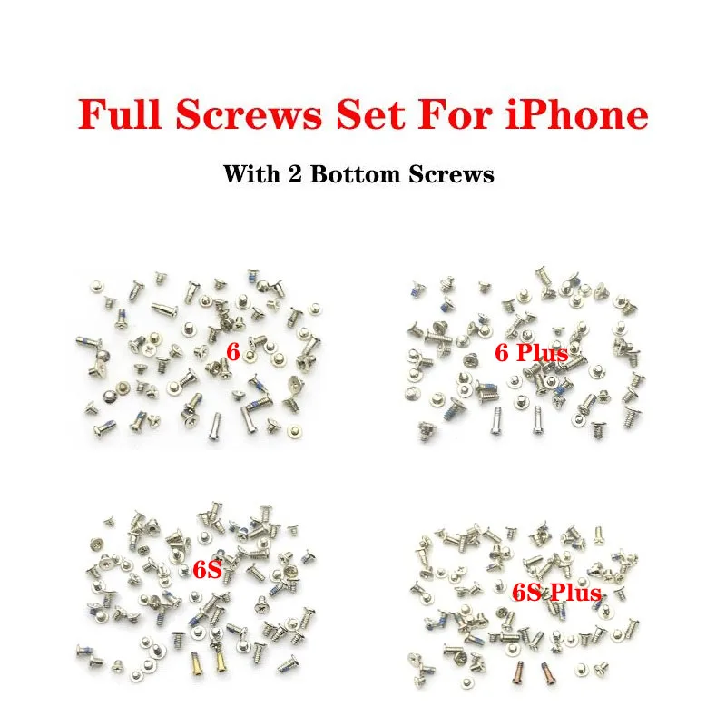 Full Screws Set Replacment for iPhone 5 5S 6 6S 7 8 Plus X XR XS