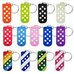 1PCS Luggage Tag Hole Keyring for Shoe Charms Decoration Keychain Suitable For Handbag Key Fluorescent Accessory Decoration