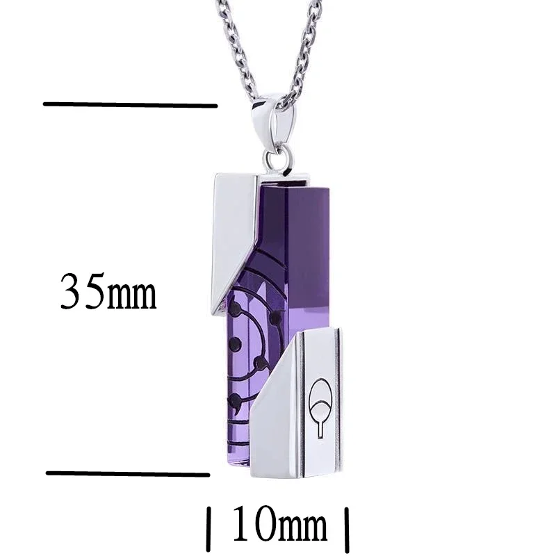 Anime NARUTO Cosplay Ninja Pendant Uchiha Sasuke Cosplay Rinnegan Pendant Necklace for Unisex Jewelry Accessories Gifts