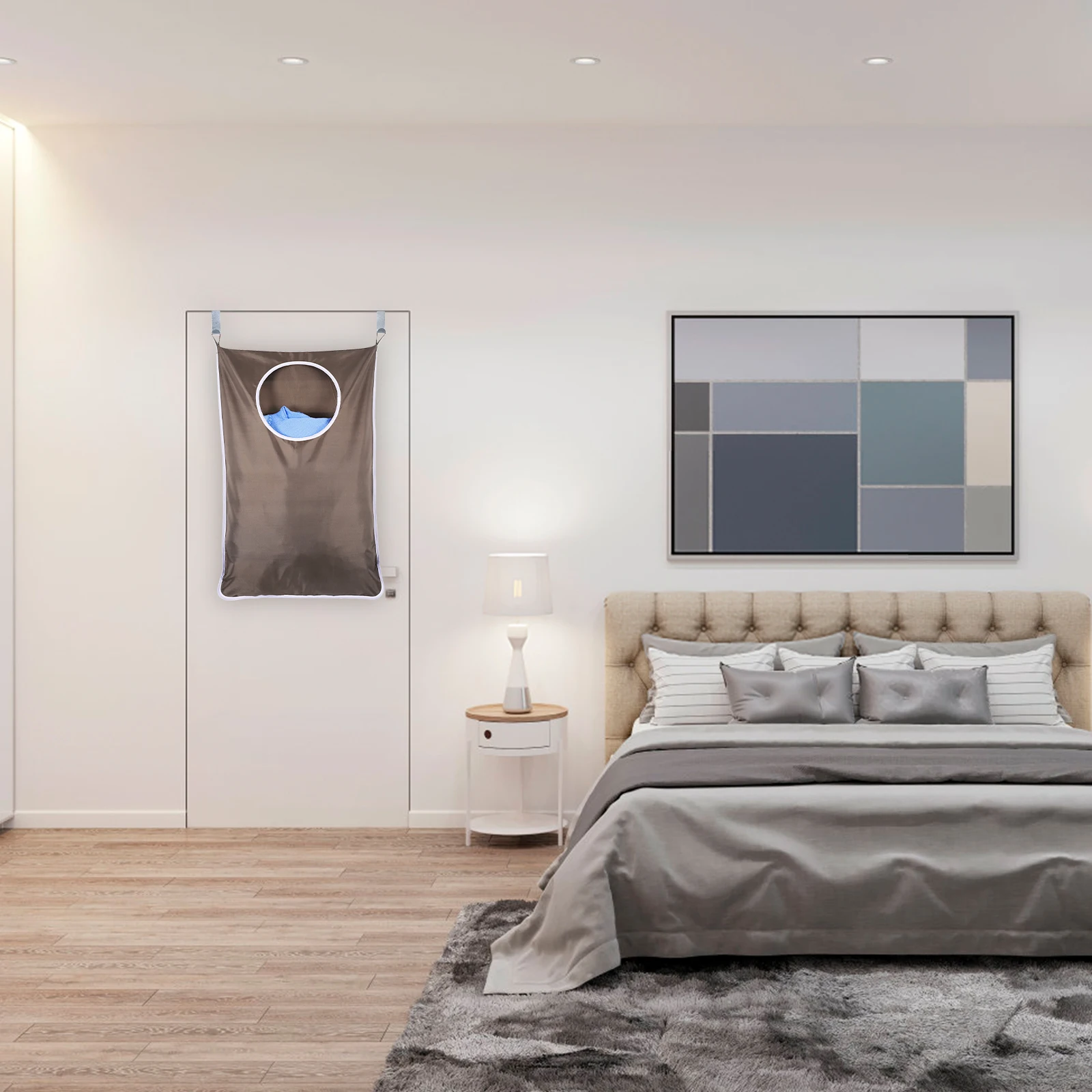 

Space Saving Oxford Fabric Hanging Laundry Storage Organizer For Closet Dorm Bedroom Bathroom Essentials