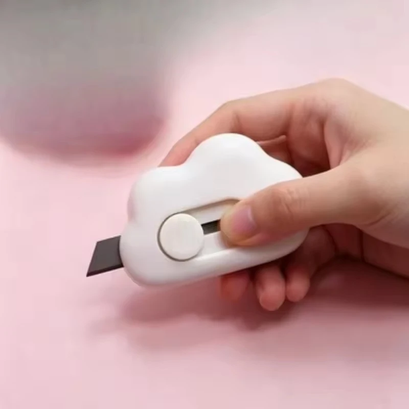 1/2/4pcs Mini Portable Practical Paper Cutting Machine Cloud Color Office  Cute Rabbit Knife Paper Cutting Machine Razor Blade