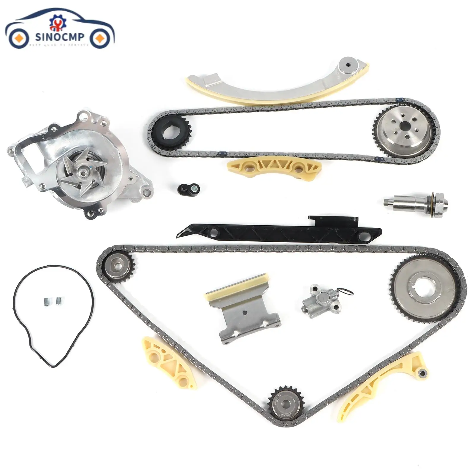 Timing Chain Kit Water Pump For 10-15 Chevrolet Equinox GMC 2.4L Engines Components Timing Components Engine Parts