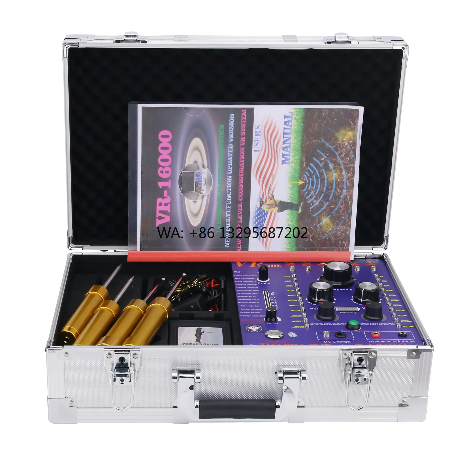 

VR16000 Gold Detector Metal Finder Metal Detector with Carrying Case for Gold Silver Copper Placer Gold Pottery Gems