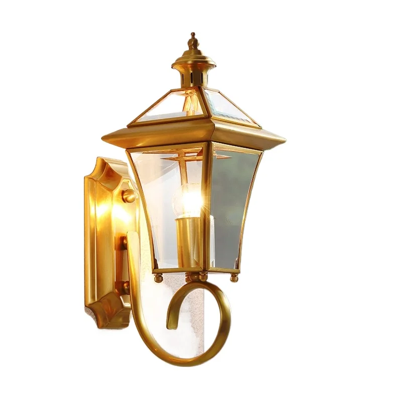 outdoor all-copper lamp villa entrance balcony, amp living room background  staircase roof waterproof  lamp