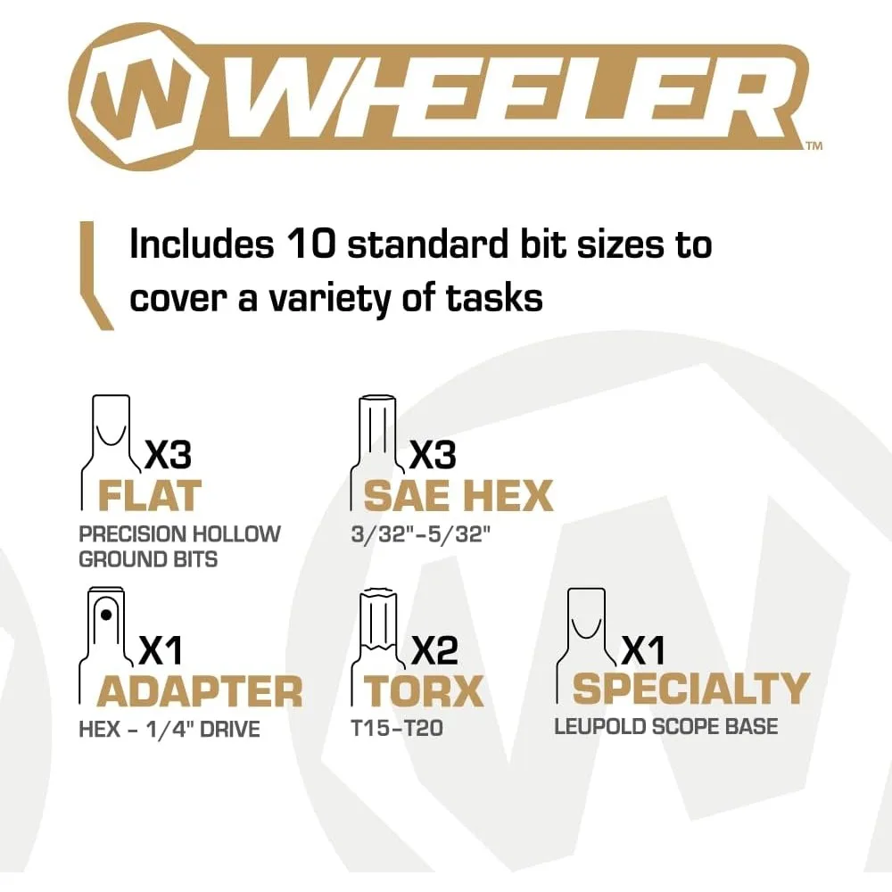 Chiave dinamometrica di precisione per armi da fuoco che accurano con misurazione pollici/libra, set di punte e custodia per montaggio su cannocchiale e Gu