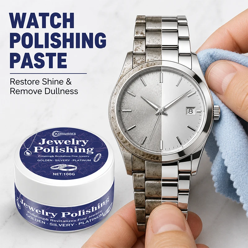 Jewelry Polishing Paste, Gold Silver Polish Cleaner and Oxidation Remover for Rings, Necklaces and Bracelets