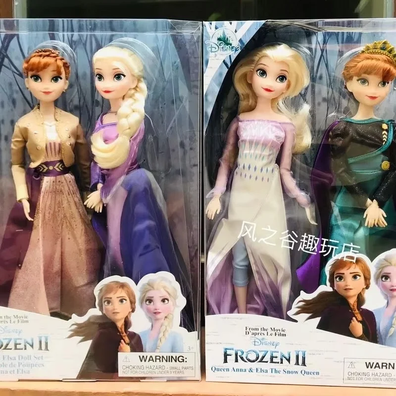 Original Disney Frozen 2 Elsa Anna Figure Princess Doll Toys Snow Queen Children Girls Clothes For Doll Children Christmas Gift