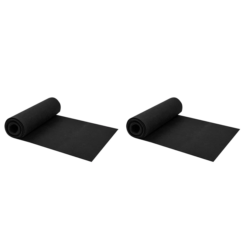 GTBL 2Pcs 12X80 Inch Fabric Planter Liner Roll Non Woven Plant Felt Liner Roll Black Liners Roll Alternative Coconut Liner
