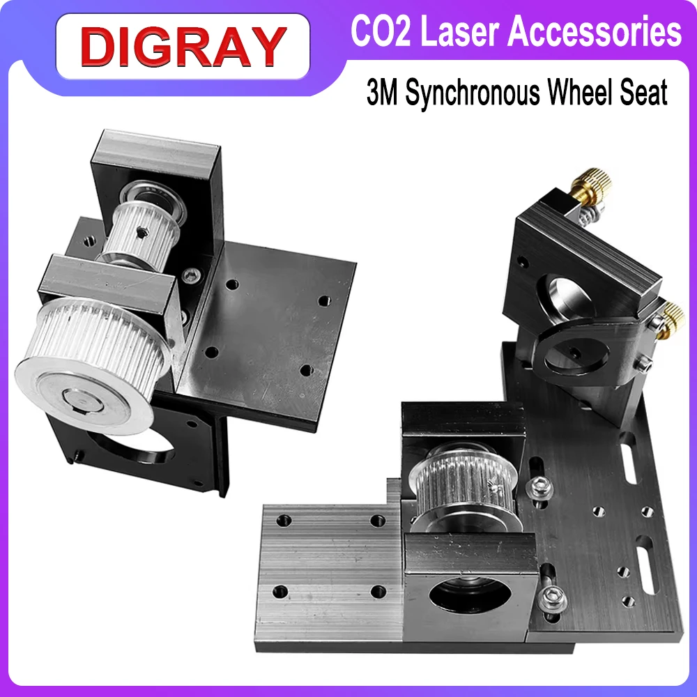 digray-x-axis-motor-base-reflector-bracket-3m-19-synchronous-wheel-set-co2-laser-engraving-and-cutting-machine-accessories
