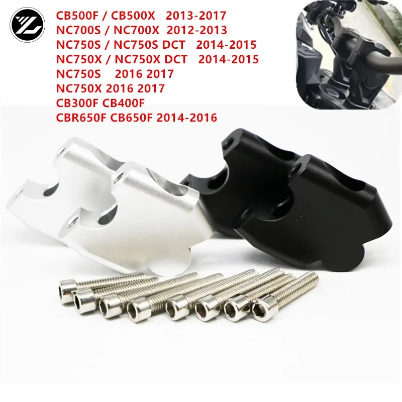 

Motorcycle Handlebar Riser 28MM Drag Handle Bar Clamp Extend Adapter For honda CB500X CB500F NC750X CB300F CB400F CB650F CBR650F