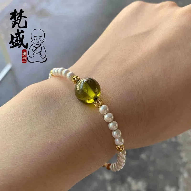 Beijing Legal Circulation Office Manjusri Bodhisattva Green Tall Mother Huang HandString Caishen Heart Mantra Bracelet Jewelry