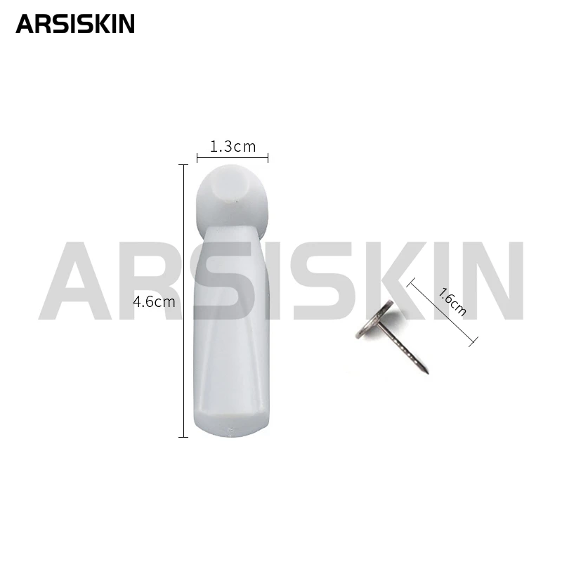 50 Pz AM 58 KHz 46mm Grigio Mini Duro Tag di Sicurezza Duro Tag EAS Matita Tag Per Supermercato Negozio di Abbigliamento Con Magnete Blocco apri