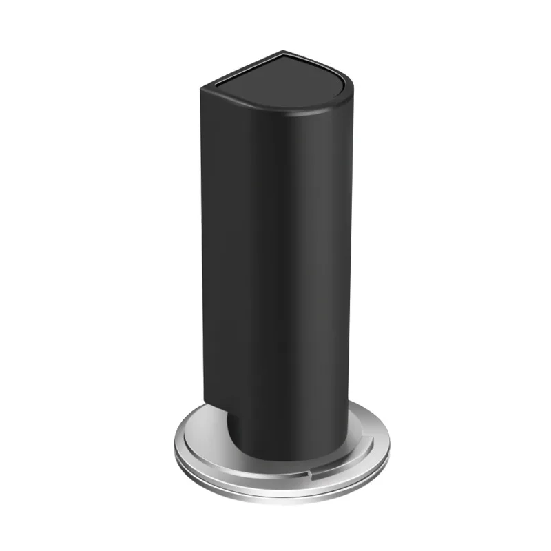 Black Magnetic Door Stopper, Stainless Steel Heavy‑Duty Door Catch, Nail‑Free No‑Drill Wall Mount Door Holder Household Door