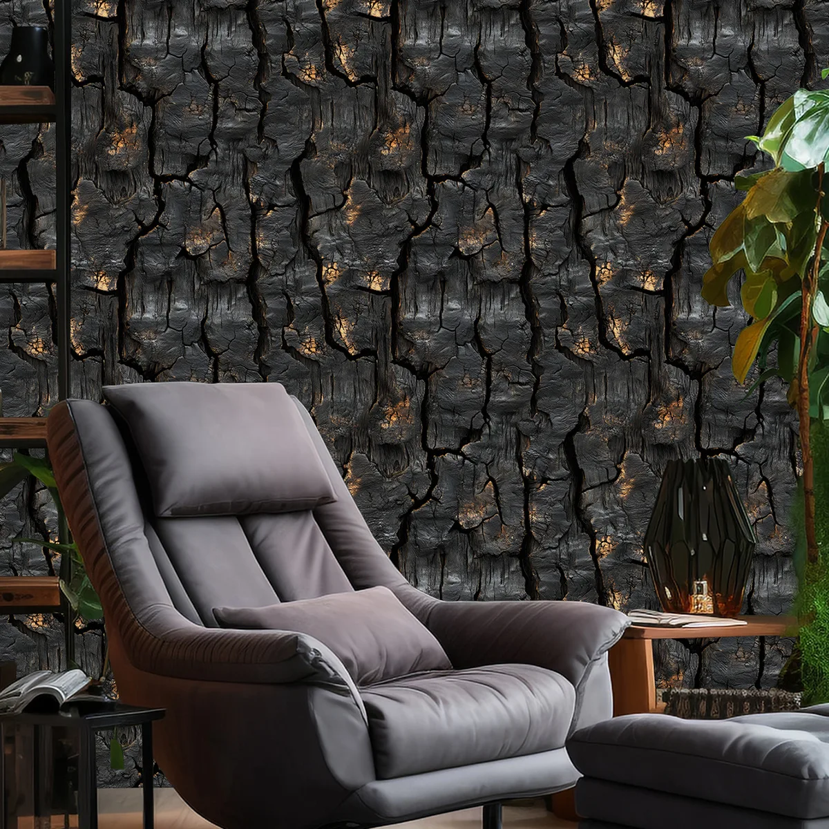 Black Brick Pattern Walls Paper Stickers Self Adhesive Waterproof Faux Stone Wallpaper Bedroom Living Room Decoration