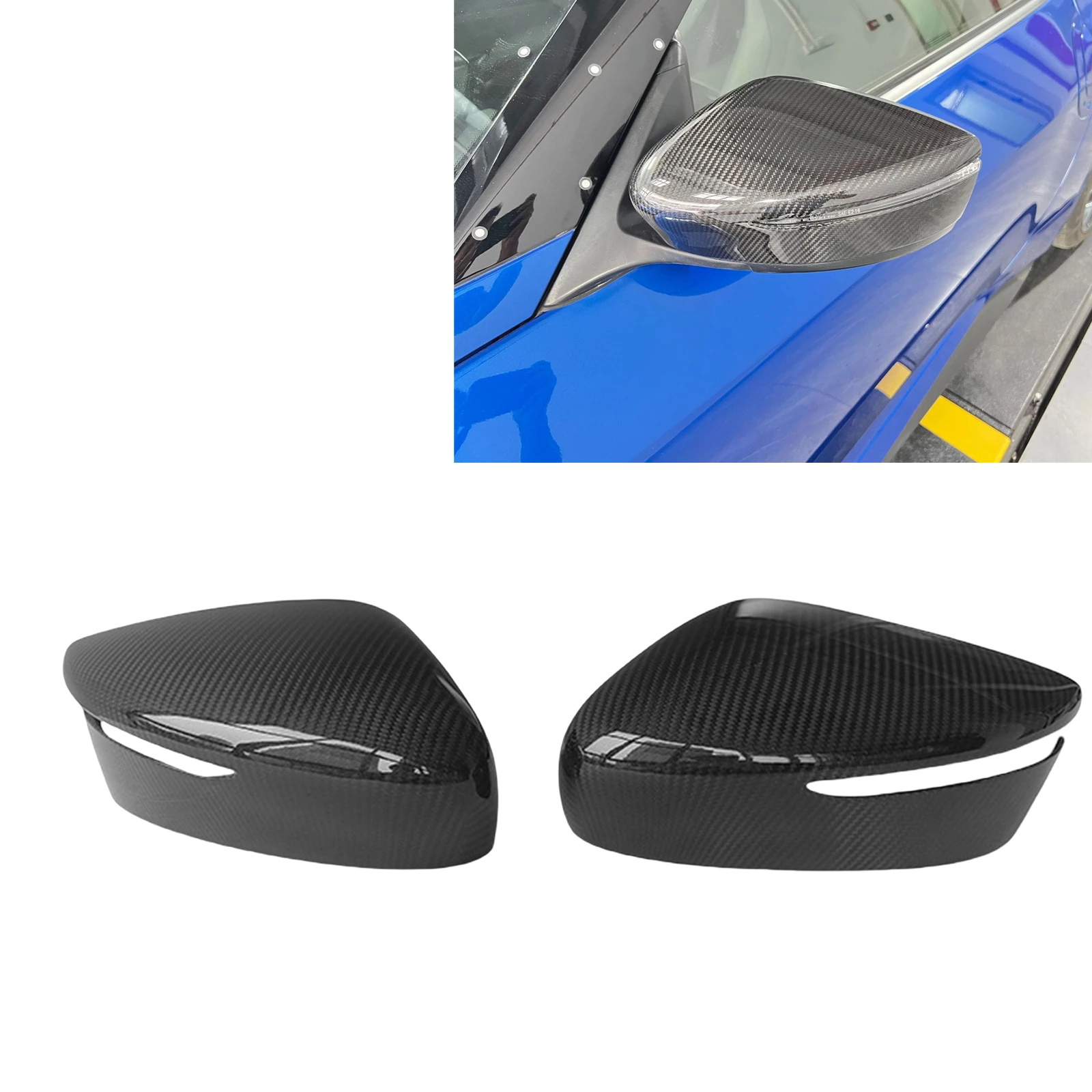 

Rear View Mirror Cover For Nissan Z Fairlady 400Z RZ34 2023-2025 Real Carbon Fiber Exterior Rearview Side Cap Shell Add On Type