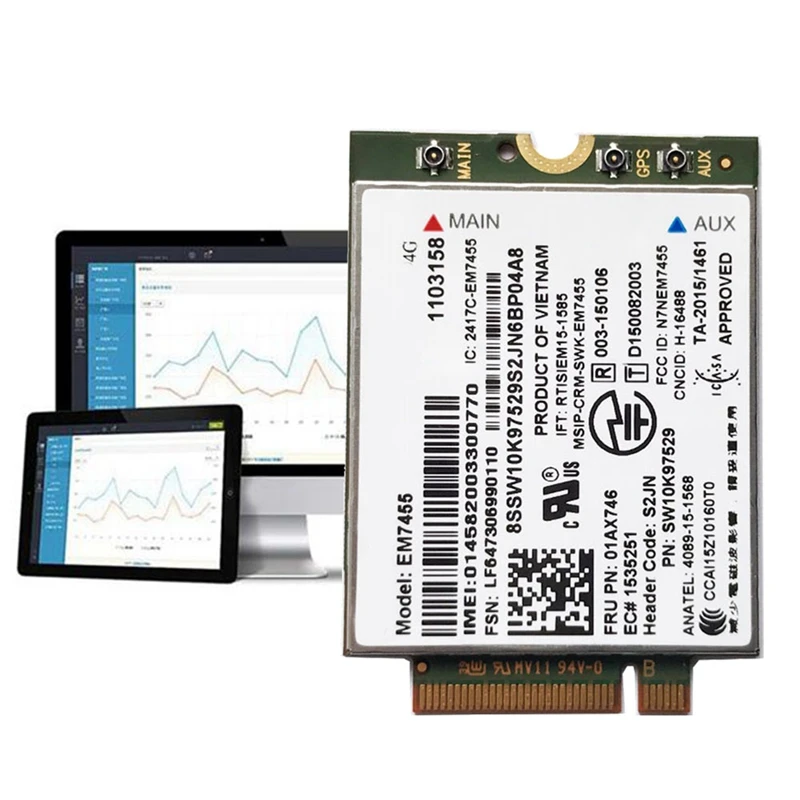 EM7455 Wifi Card 01AX746 LTE 3G 4G Card For Thinkpad X1 Carbon 5Th Gen X270 T470 T470S T470P T570 L570 L470 P51 P71 Durable