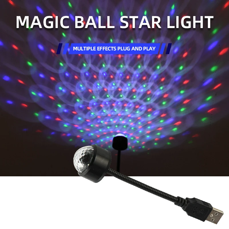 1/2pcs Mini LED Starry Laser Atmosphere Ambient Projector Light NEW Car Roof Star Interior USB Auto Decoration Night Galaxy Lamp