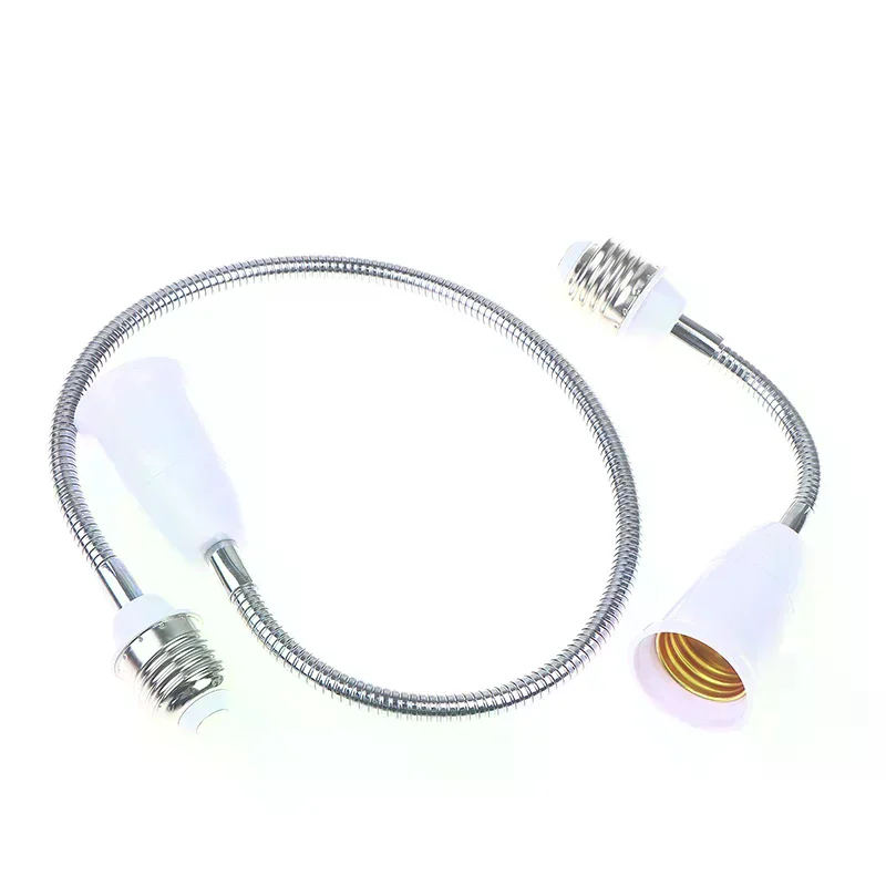 Flexible E27 To E27 LED Screw Lamp Base Bulb Socket Extender Extension Light Holder Lamp Base Light Socket Adapter Converter