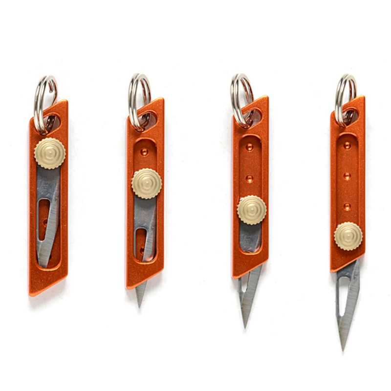 Retractable Sliding Blade Pocket Knife Portable Camping Survival EDC Tools Paper Keycahin Utility Mini Knife 3 Colors