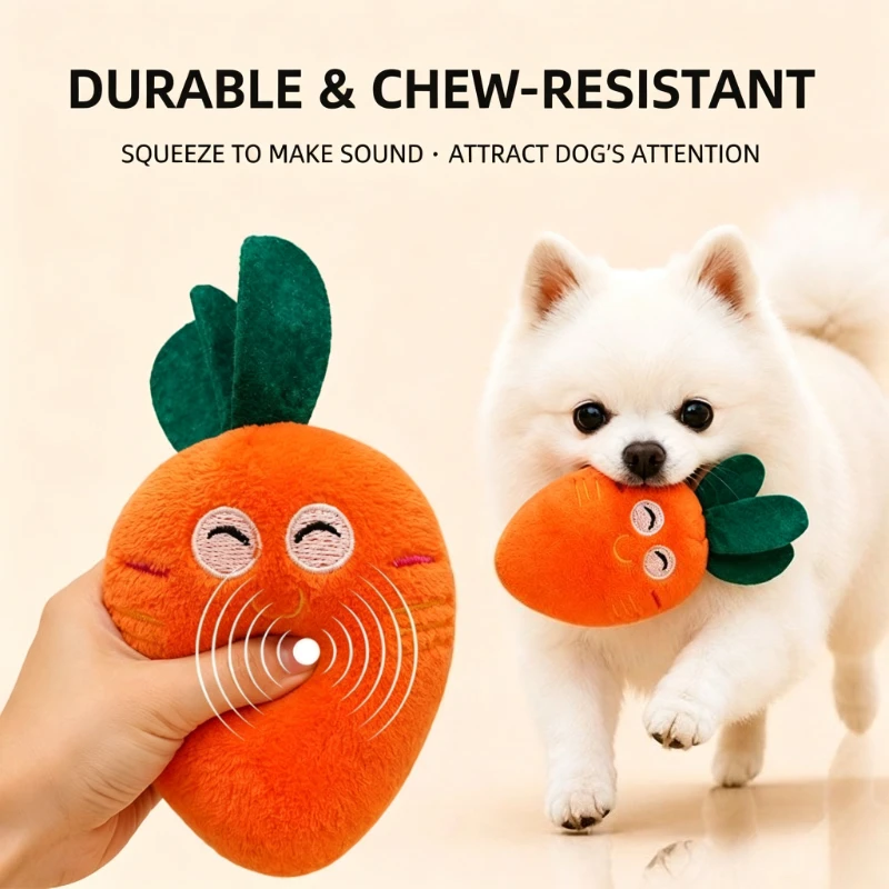 Duck Dog Toy Plush Chew Resistant Durable Dog Toy with Quacking Sound Teeth Grinding Relief Soft Companion for Small Large Dog