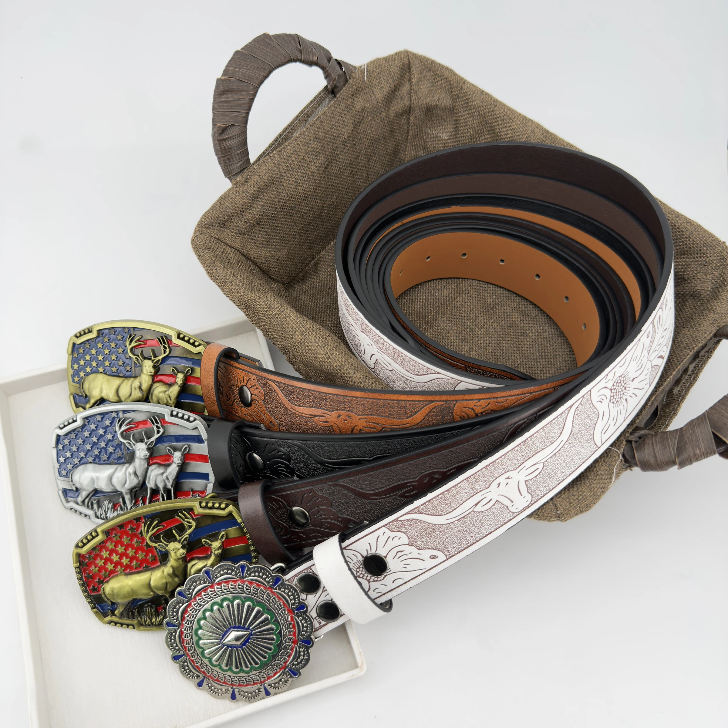 

Западный ретро забавный дизайн лося, пряжка из цинкового сплава, материал PU, мужской и женский кожаный ремень, поясной ремень