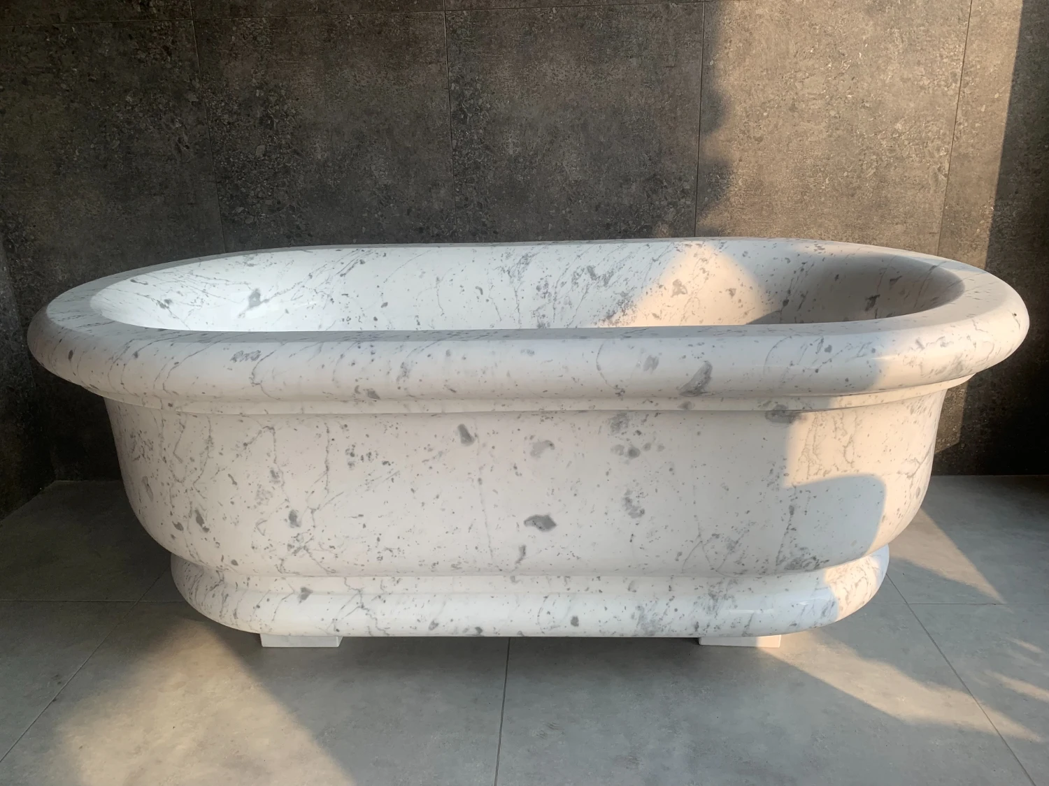 #￥Wholesale Modern Freestanding Marble Eco-Friendly Natural Stone Indoor Soaking Bathtub for Hotels Apartment and Home Bathroom