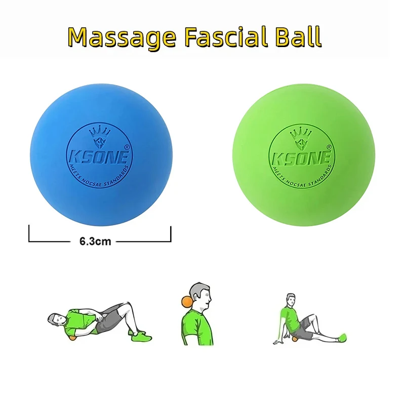 Rubber Fascia Massage Ball Yoga Fitness Muscle Relaxation Pain Relief Healt Care Portable Physiotherapy Lacrosse Massage Ball