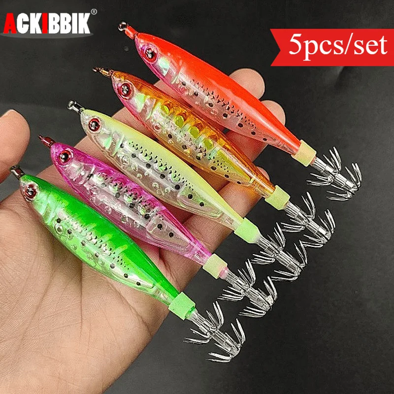 5 unids/set plantilla de calamar camarones de agua salada señuelo de gambas cebo duro Artificial 10,5 cm/9,6g Señuelos de pesca de camarones