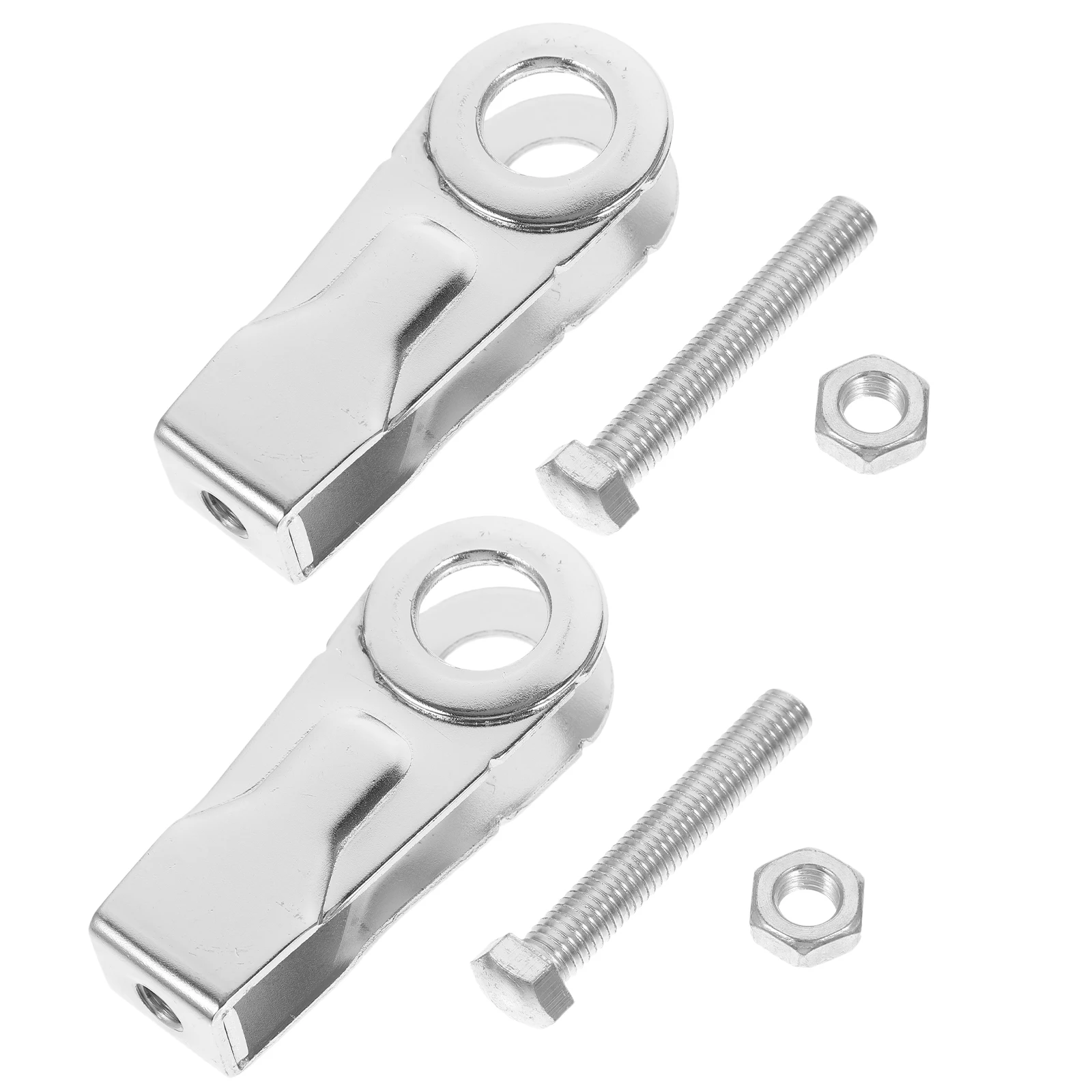 

2pcs Motorcycle Chain Adjuster Gear Fastener Compatible Iron Tightener Durable Reliable Precise Adjustment Easy Operation Wide